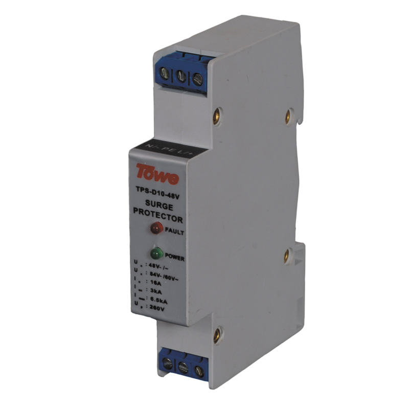 Здесь можно купить  TOWE AP-D10-48V  single phase low-voltage power protect Imax:6.5KA,Un:48V Up:260V surge protective device  Безопасность и защита