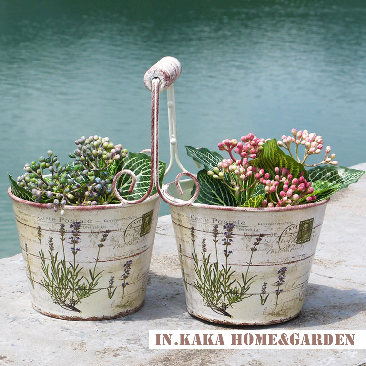Garden metal flower container promozione fai spesa di articoli in ... Cortile di creativo casa