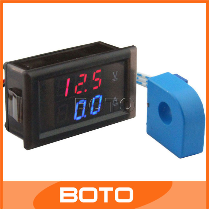 100V/100A Digital Voltmeter Ammeter 2in1 Car Motorcycle Voltage Current Measure Industry Digital  #200964