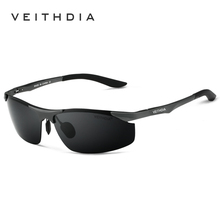 Hot!! 2014 VEITHDIA  Men Sunglasses Brand  Polarized Sunglasses  driving glasses Outdoor sport V6529 UV400 Grey Black