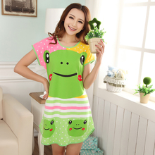 Free shipping ! new Cartoon mini Women Sleepwear Short Sleeve Sleepshirt Cute ladies Nightgowns