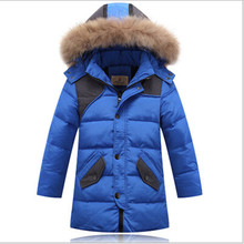 2016 winter boys white duck down jakcet thicken jackets boy coat male jacket big children’s clothing outerwear hooded collar