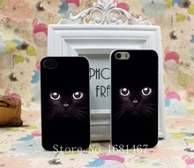 Black cat back Hard Clear Skin Case Cover for iPhone 4 4s 5 5s 5g 1PC