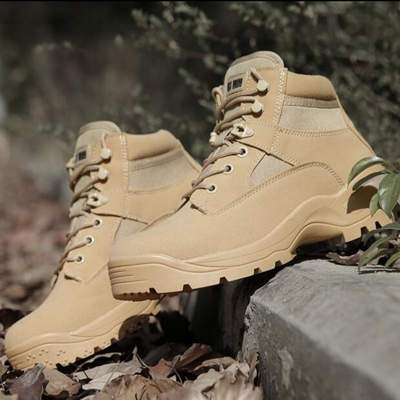 Men Military Boots Special Forces Tactical Desert Combat Boots Outdoor Hiking Shoes