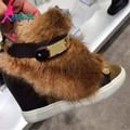 New Winter Boots For Women High-heeled Fringed Boots High-top Boots