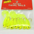 2015NEW 7Pcs Fishing Lure Set Jig Lead Head Hooks Soft Worm Grub Single Tail Bait Sea