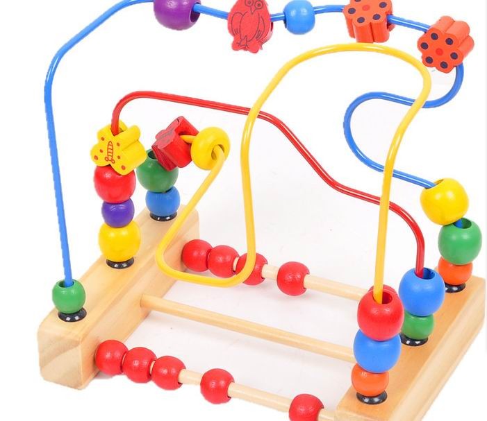 Children wooden math toys/ fruit birds flowers move round the pearl /Kids Child early learning educational toys, free shipping