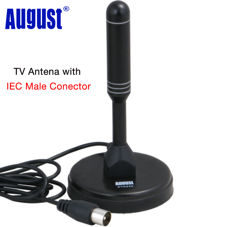 August DTA240 Цифровая телевизионная DVB-T / DVB-T2 антенна для  портативного использования и получения бесплатных HD-телеканалов внутри и  снаружи дома ...