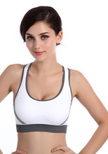 D85 Women Gymwear Fitness Crop top Exercise Tank Tops Jogging Sports Blockout Bra Vest Free Drop