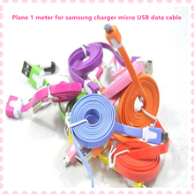 1M/2M/3M Flat Micro Usb Cable 2.0 Data Sync Cable For Samsung Galaxy For HTC For Sony For Blackberry Cell Phones Free shipping