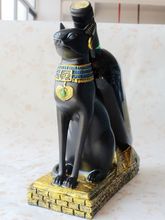 Египетский cat бог смола ремесла европейский вино стойка creative для дома украшения скидки 33
