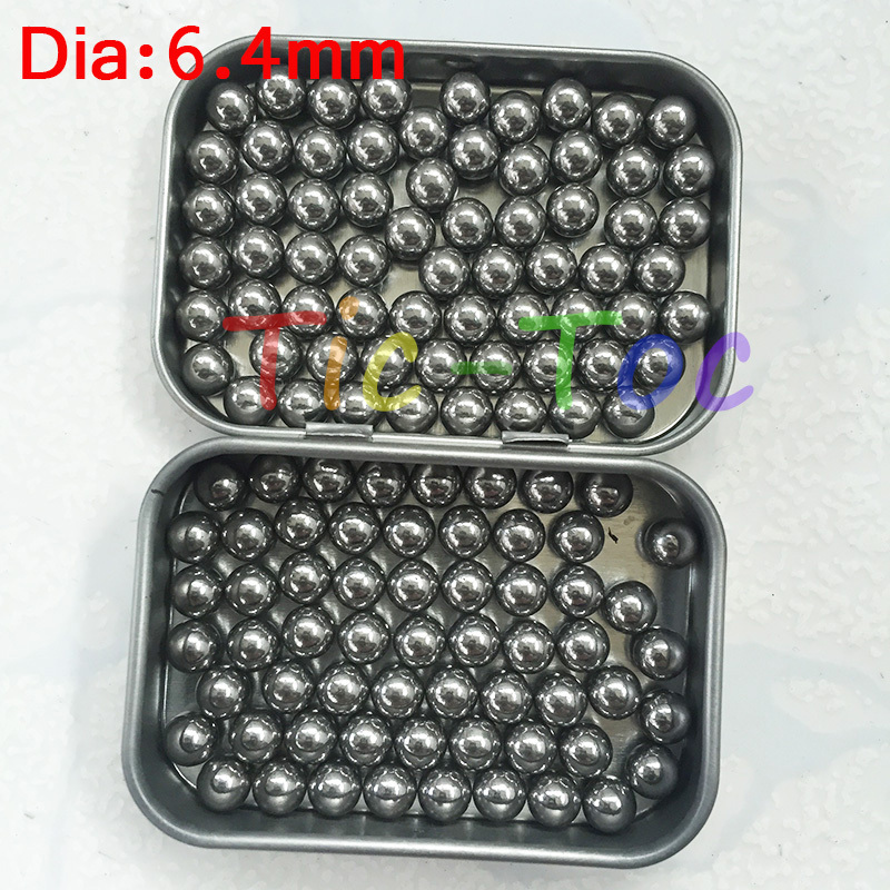 Free shipping 20pcs lot 6 4mm Professional Slingshot Ammo Shooting Steel Balls Outdoor For Hunting WM021