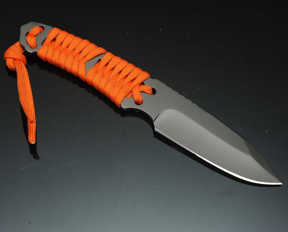 5Cr15MoV Steel Very Sharp Camping Knife Fixed Blade Diving Small Straight Knife With Belay Handle H370