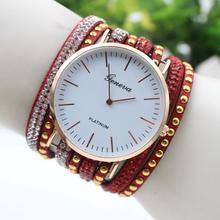Relojes Mujer 2015 Fashion Casual Geneva rhinestone bracelet quartz watch women watches Lady dress wristwatches relogio