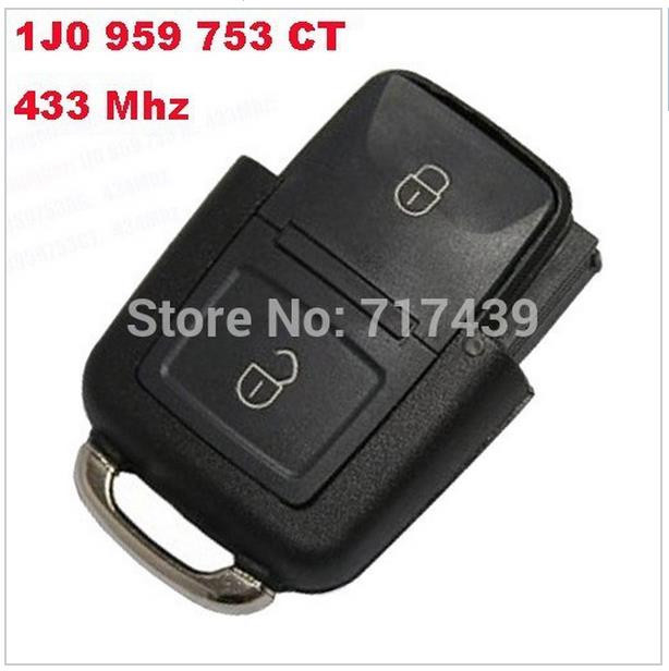 remote car starter for VW,car keys for VW,SEAT,SKODA, 433Mhz,1J0 959 753 CT remote control for Volkswagen with 2 button