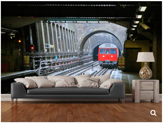 Custom City Wallpaper London Underground Train 3d Mural For Living Room Bedroom Tv Backdrop Waterproof Wallpaper In Wallpapers From Home Improvement