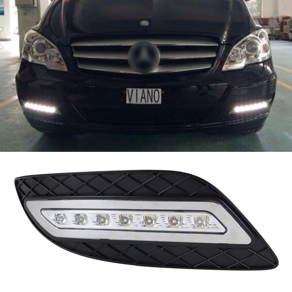 2Pcs LED Daytime Running Light  Fog Lamp DRL For Mercedes Benz VIANO 2011-2014