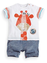 2016 summer new baby clothing romper baby boy girl bear deer cartoon casual short-sleeved jumpsuit free shipping
