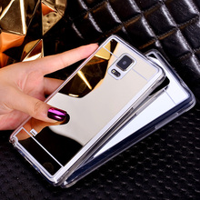 Mirror Cover For Samsung Galaxy S6 / S6 Edge Luxury Electroplate Mirror Back Case TPU Phone Case Back Cover For S6 /S6 Edge