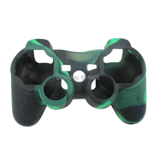 Light green Camouflage Silicone Skin Case Cover for Sony PS2/3 Wireless/Wired Controller