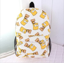 Bart Simpsons joyrich women men s canvas backpack school book travel sports bags for girls boys