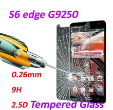 0.26mm Tempered Glass screen protector phone bags 9H Tempered 2.5D Glass cases protective film For Samsung Galaxy S6 edge G9250