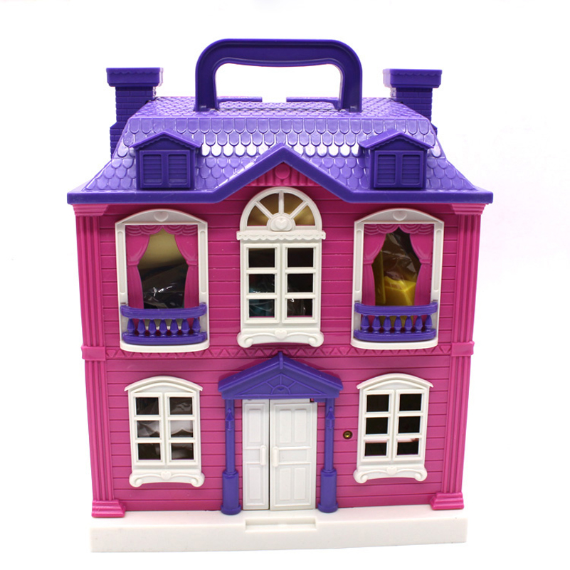 Music Lighting Dollhouse Miniature Dream Doll House Furniture Dolls