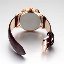  Brand Luxury MEGIR Watches Men Quartz Watch Leather Strap Sapphire Complete Calendar 6 Hand Activities