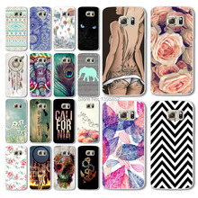 Hard Plastic Back Phone Skin Cover for Samsung Galaxy S6 G9200 Skull Flowers Colored Painted Pattern Phone Case Cover