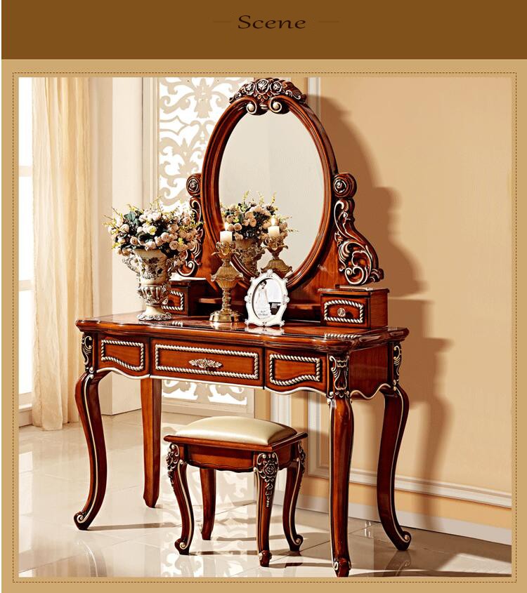 European Mirror Table Antique Bedroom Dresser French Furniture
