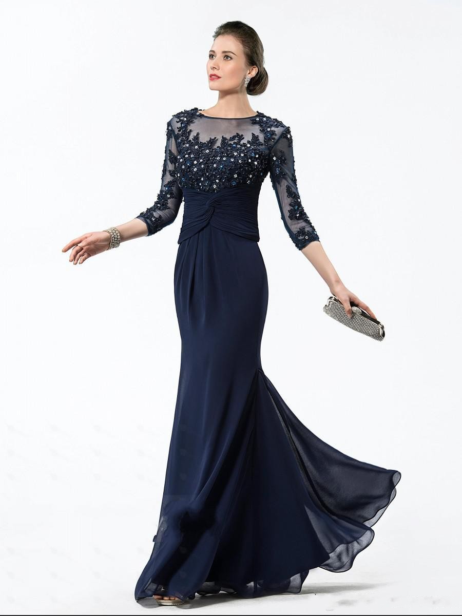 midnight blue mother of the bride dresses