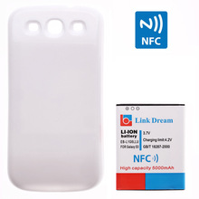 Link Dream High Quality 5000mAh Mobile Phone Battery with NFC Cover Back Door for Samsung Galaxy