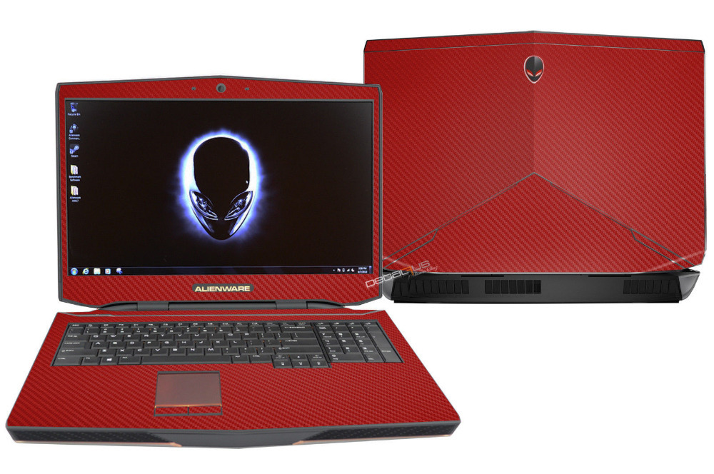 KH Special Laptop carbon leather skin cover guard protector For DELL Alienware 13 M13X-in Laptop