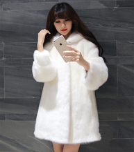 Winter new imitation mink Faux fur Hooded coat jacket coat loose women’s Large size women’s Winter coat Leather grass female