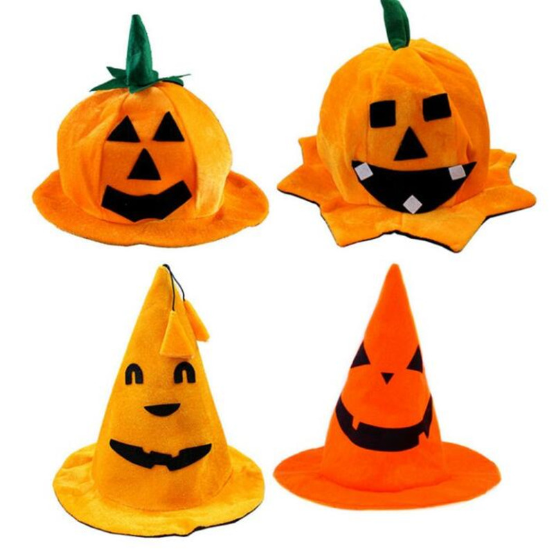 Kids Adults Halloween Pumpkin Hat Caps Cosplay Costume Accessories