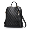 Fashion Simple Plaid Solid Color Backpack 2016 New Japan And Korean Style Top Layer Cowhide Daypack