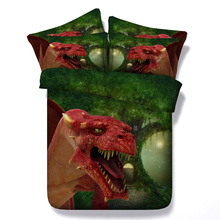 3d Fantasy Dragon protector Hd digital print bedding set