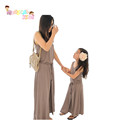 2016 Mother Daughter Dresses Long Dress Girl Dress Family Look Kids Pajamas Children Family Fitted Clothing