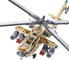 Military toy fighter The Vietnam war Apache helicopter gunships Modern warfare blocks bricks boy toy compatible with lego