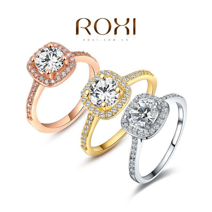 ROXI brand 2014 New arrival delicate crystal rings FREE SHIPPING wedding ring best gift for a