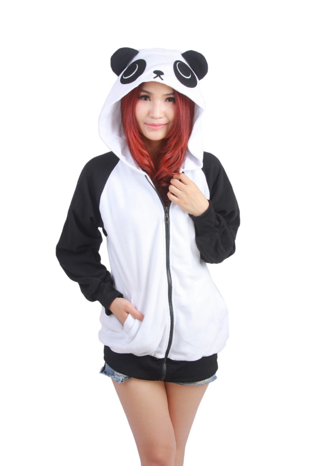 anime girl panda hoodie