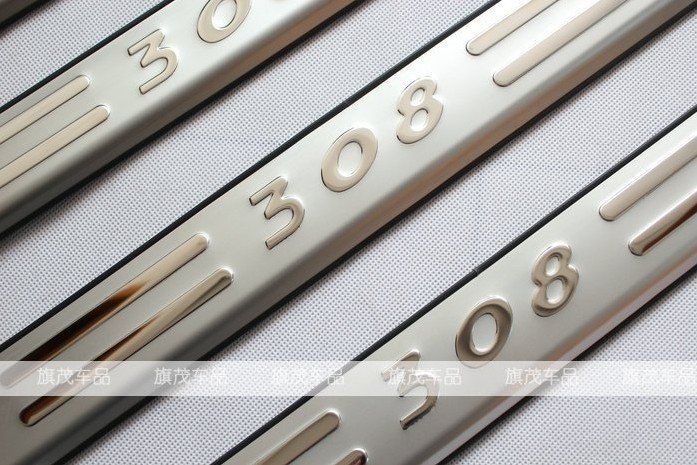 2012 Peugeot 308 High quality stainless steel Scuff Plate/Door Sill 