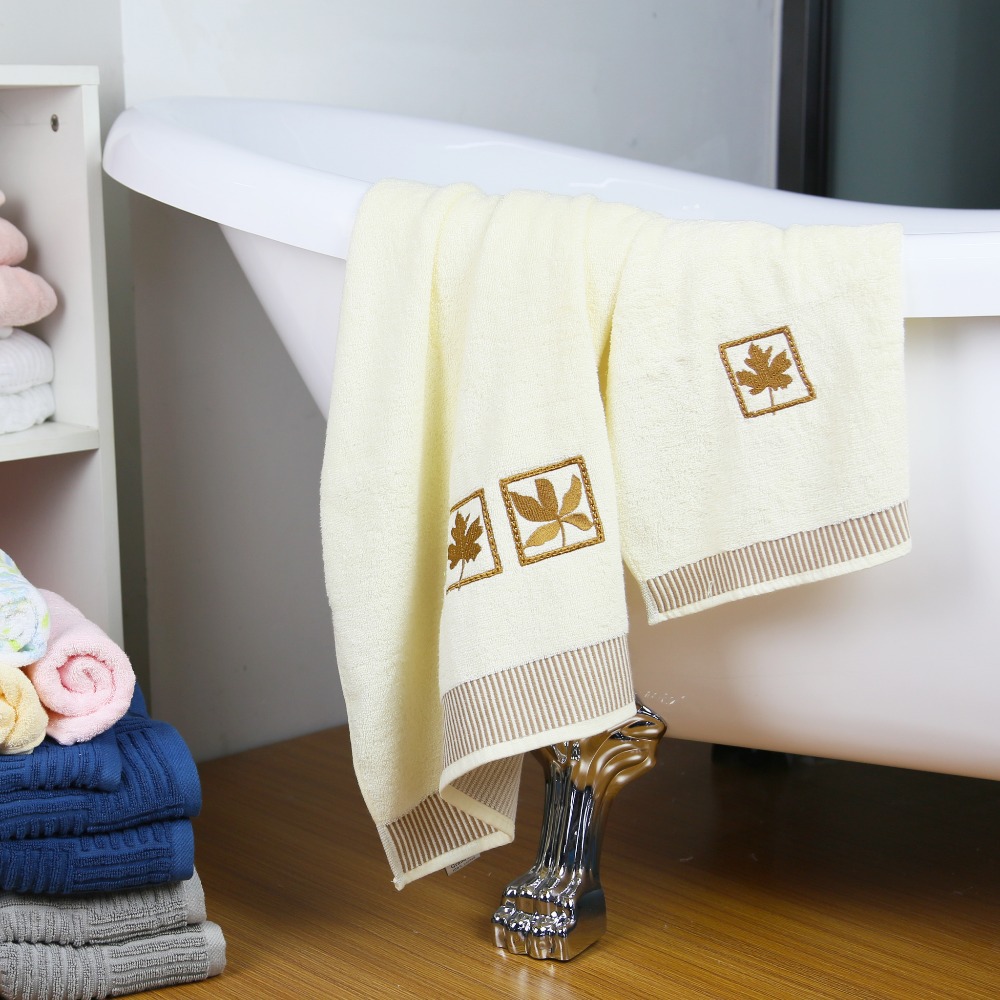 100% Cotton 3 PCS/Lot Embroidery Towel Set Handkerchief+Towel+ Bath Towel Washclothes Free Shipping (30x50cm;45x90cm; 65x135cm)