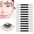 Best Deal 12Pcs set Makeup Double end Eye Shadow Eyeliner Brush Sponge Applicator Tool for Women