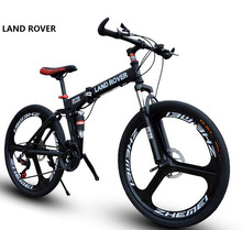Range Rover high speed 26″x18″ inch aluminium folding mountain bicycle,24 speed disc brakes tall man folding bicycle bike