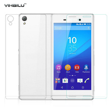 Original Yihailu 2pcs lot Front and Back For Sony Xperia M4 Aqua Premium Tempered Glass Screen