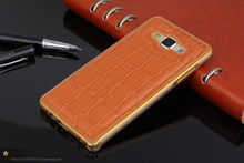 2015 New Arrival Aluminum Leather Armor Case For Samsung Galaxy A3 Cell Phone Hard Case Cover
