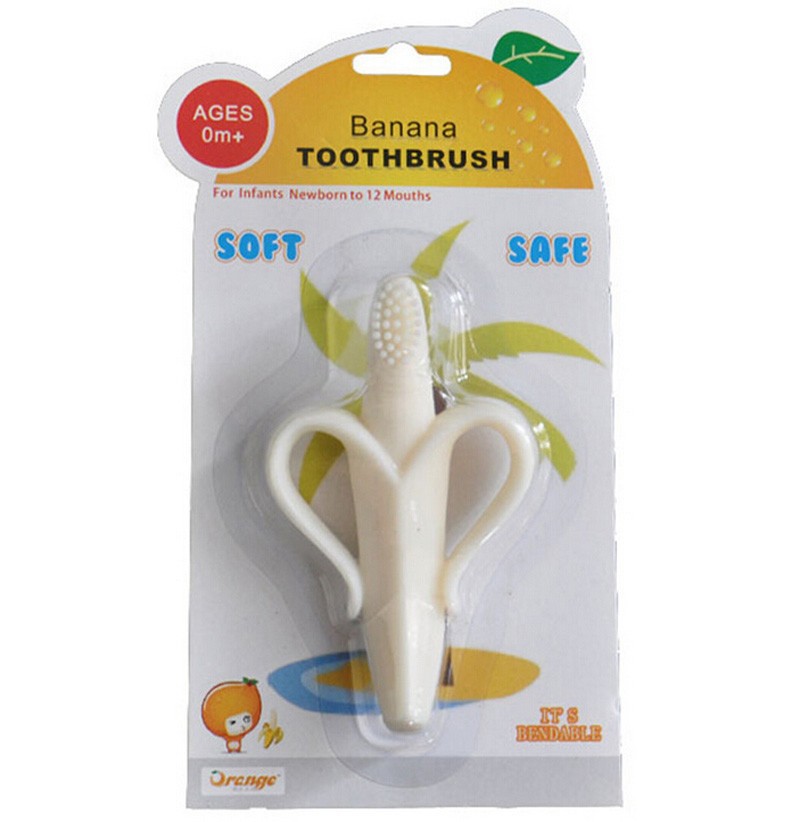 2015 Silicon Banana Bendable Baby Teether Training Toothbrush Toddler Infant New designs Massager Teeth Stick High quality cute (3)