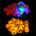 1X 2 3M 16LED Halloween Pumpkin Skull Ghost Shape LED String Lights Battery Operated kito Halloween