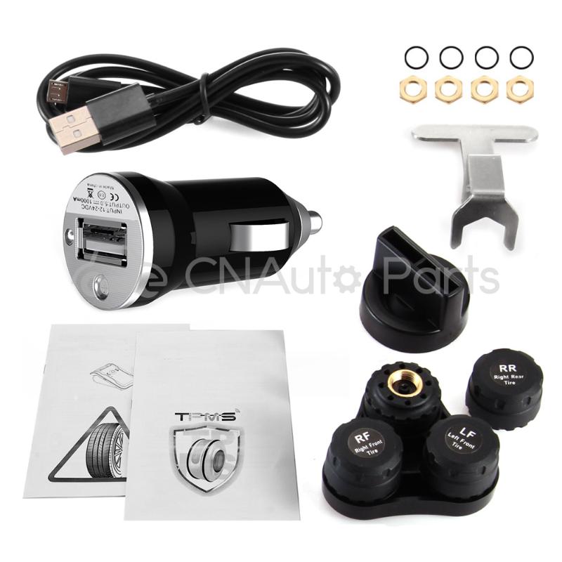 CARCHET TPMS Tyre Pressure Monitoring Intelligent System+4 External Sensors on Sun Visor